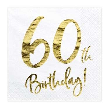 60th Birthday Napkins 5900779100749