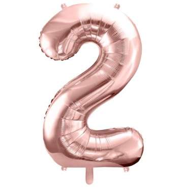 Rose Gold Number 2 Foil Balloon