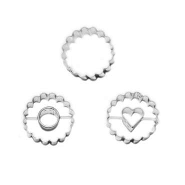 35mm Linzer Cookie Cutter Serrated Circles