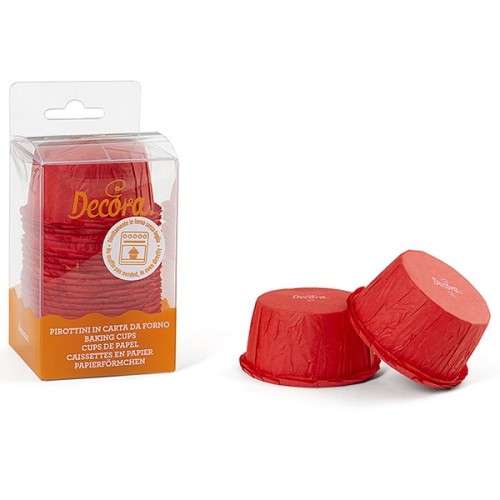 Decora Ruffle Baking Cups Red, 25 pcs