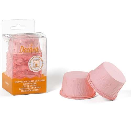 Decora Ruffle Backförmchen Rosa, 25 Stück