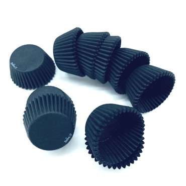 200 Decora BLACK Mini Cupcake Liners