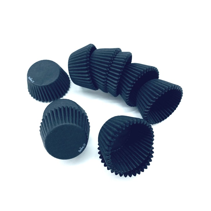 200 Decora BLACK Mini Cupcake Liners