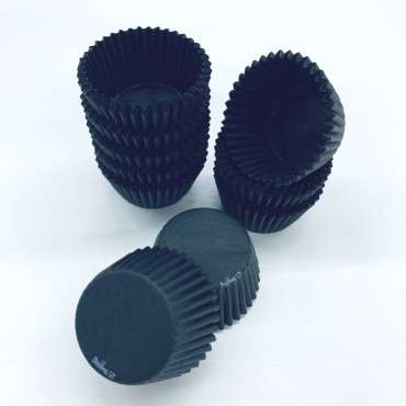 200 Decora BLACK Mini Cupcake Liners