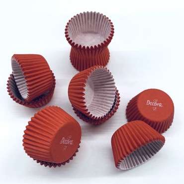 200 Decora Red Mini Cupcake Liners