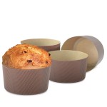 Decora 5x Canasta / Panettone 500g Einweg Backformen HOCH 14cm x 9.5cm