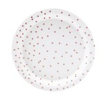 PartyDeco Rose Gold Polka Dots Cake Plates, 6 pcs