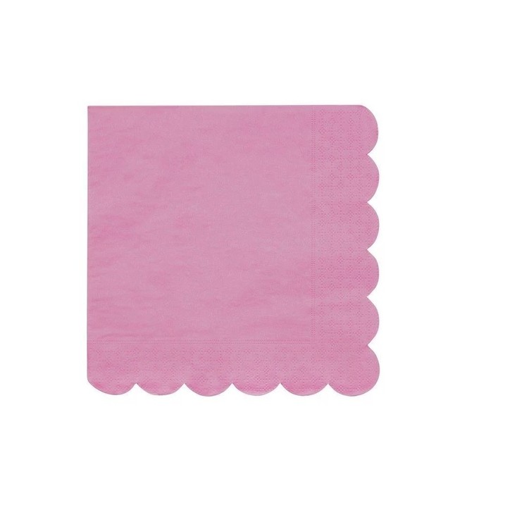 Servietten Pink mit Wellenrand 45-4873