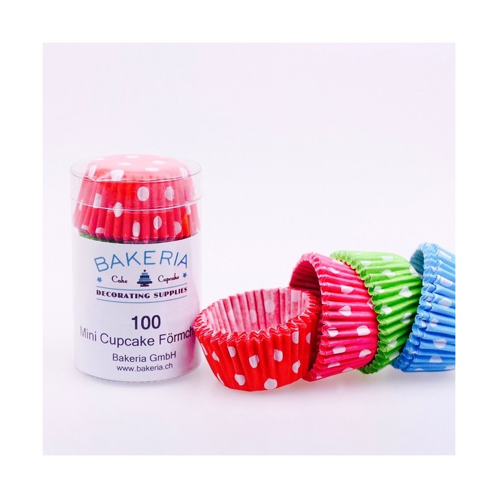 Bakeria Mini Cupcake Liners Polka Dots, 100 pcs