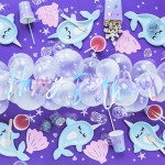 PartyDeco Narwhale Party Plates, 6 pcs