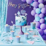 PartyDeco Narwhale Party Cake Topper, 4 pcs