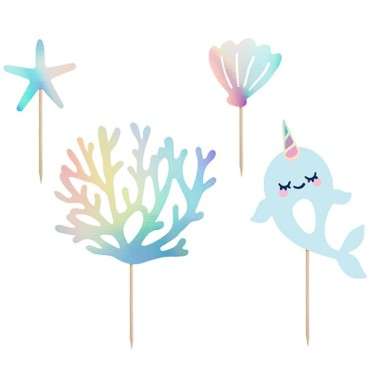 Kuchen & Cupcake Topper Narwal KPT48