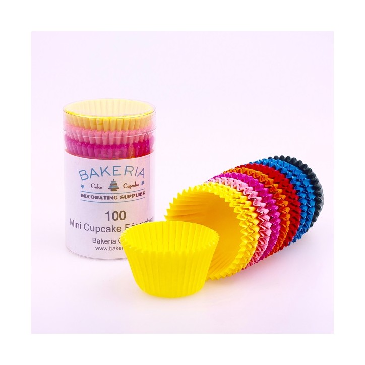 Bakeria Mini Cupcake Liners Rainbow Colours, 100 pcs