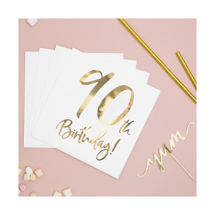 20 Napkins 90th Birthday 33x33cm