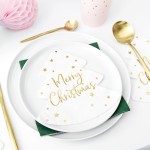 Merry Christmas Christmastree shaped Napkins, 20 pcs