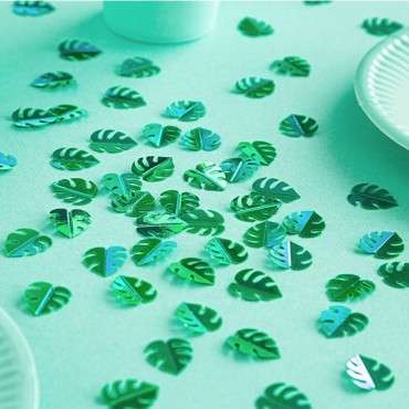 Monstera Leaf Metallic Confetti 15x20mm