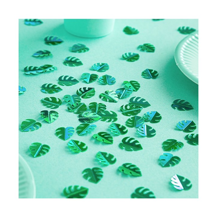 Monstera Leaf Metallic Confetti 15x20mm