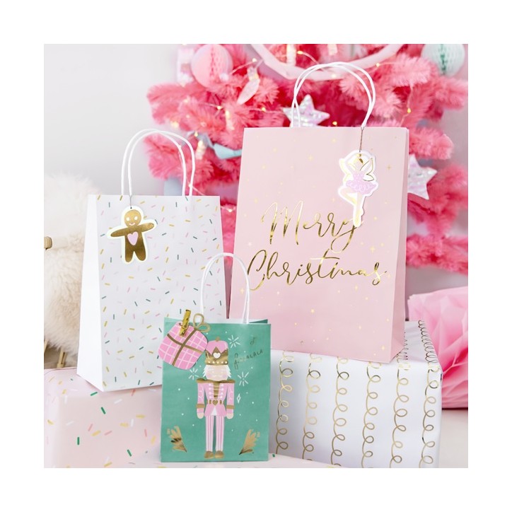 3 Christmas gift bags mix