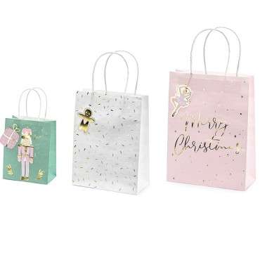 3 Christmas gift bags mix