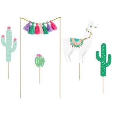 5 Assorted Llama Cake Topper KPT49