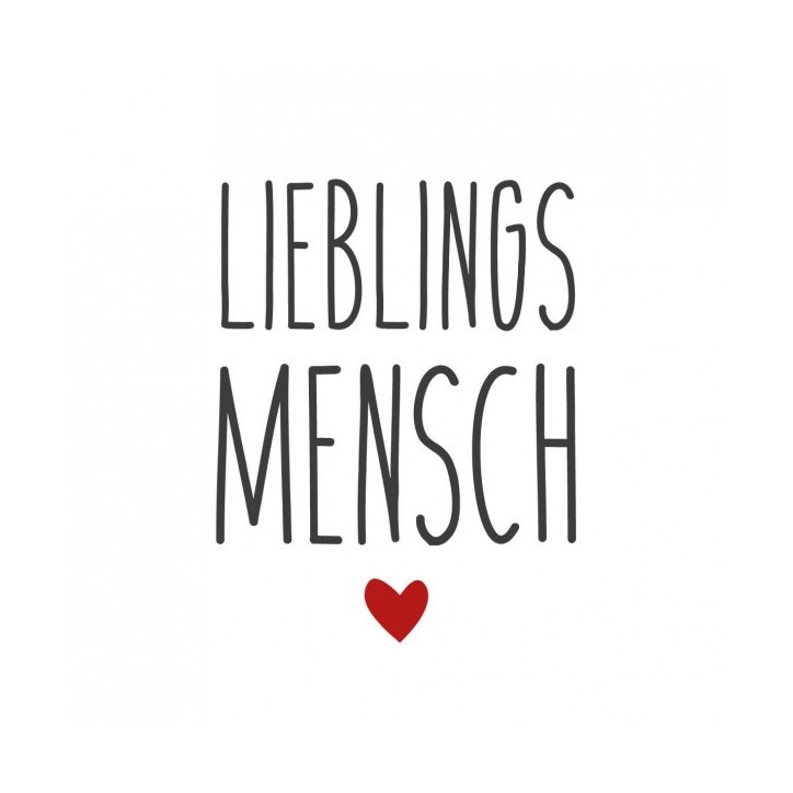 20 Paper Napkins "LIEBLINGSMENSCH"