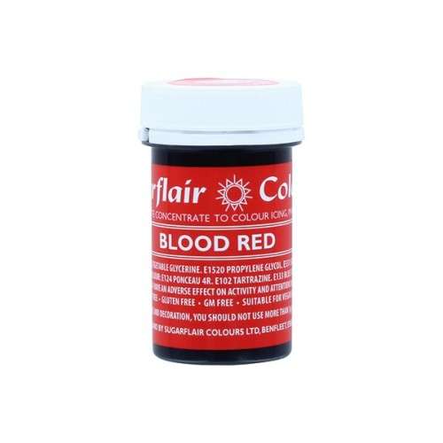 Sugarflair Lebensmittelfarbe Paste Blut Rot - Blood Red, 25g