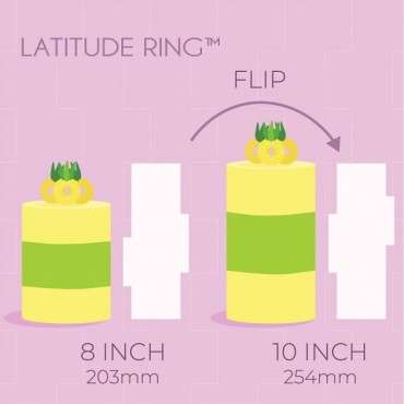 Motivtorten Dekoschaber LATITUDE RING für 20cm und 25cm Torten PS67