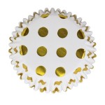 PME Gold Polka Dots Foil Cupcake Cases, 30 pcs