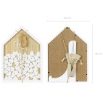 PartyDeco Wooden Frame Guest Book House, 30.5x43cm