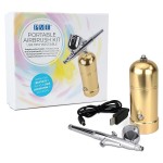 PME Tragbares Cake Design Airbrush Kit Gold - USB wiederaufladbar