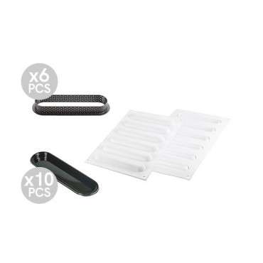 Silikomart Kit Tarte Ring Oblong 146x34mm