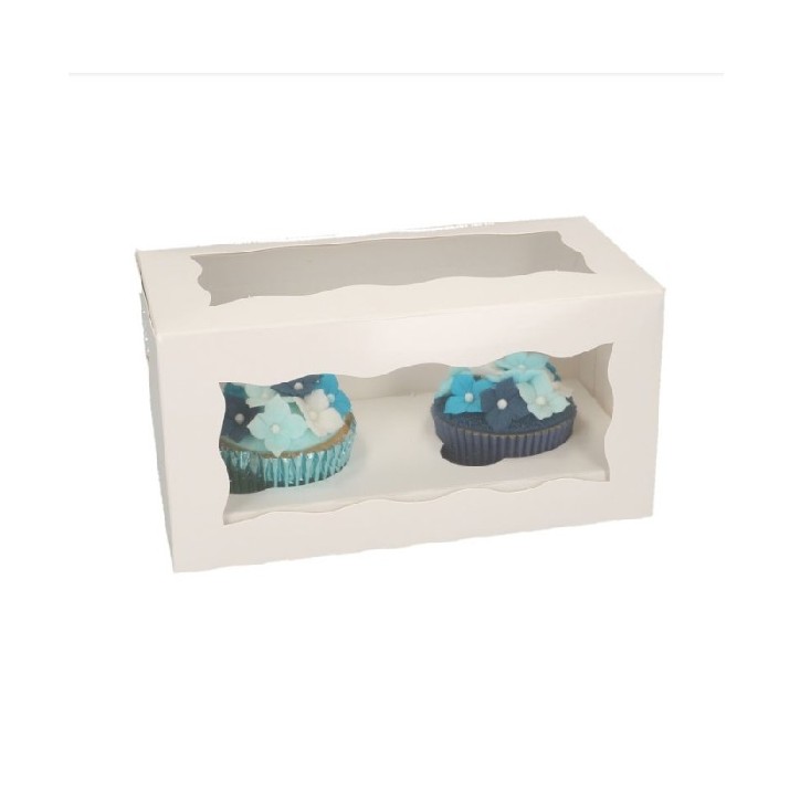 Double Cupcake Box White