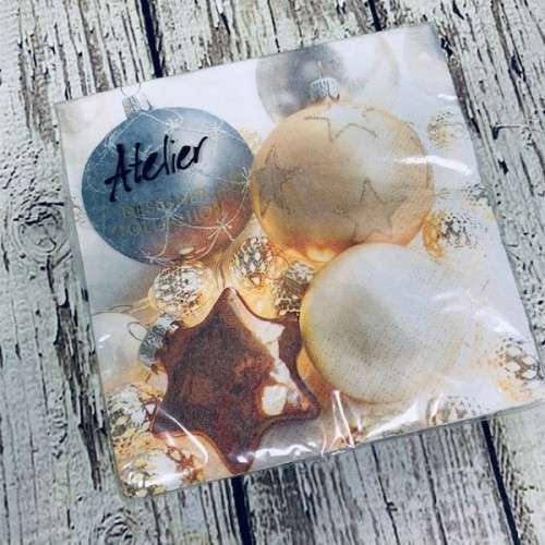 Atelier Designer Collection Christmas Bauble Napkins, 20 pcs