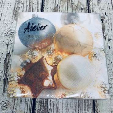 20 Christmas Bauble Paper Napkins