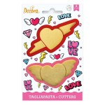 Decora Love Cookie Cutter, 2 pcs