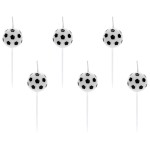 PartyDeco Soccerparty Birthday candles, 6 pcs