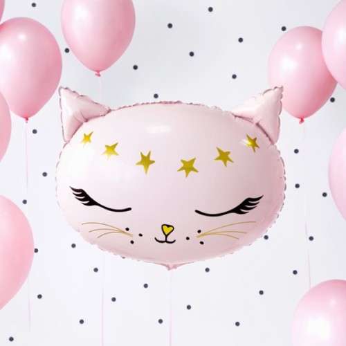 PartyDeco Meow Kitty Folienballon, 50x40cm