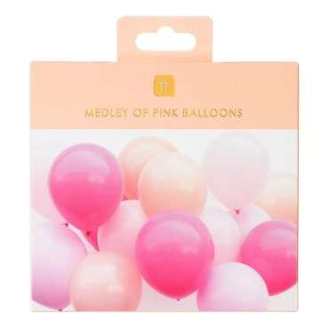 16 assorted Pink Party Balloons