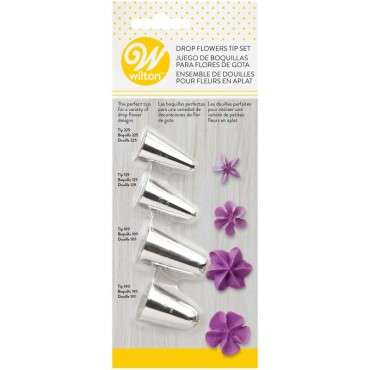 Wilton Drop Flower Tip Set 225, 129, 109, 190