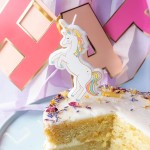 Talking Tables We heart Unicorn Cake Candle, 1 pcs