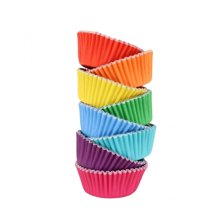 PME Baking Cups Rainbow Colour pk/100