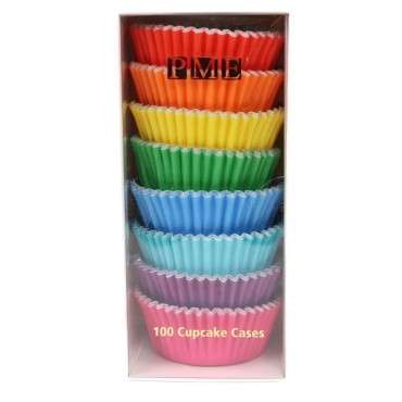 PME Baking Cups Rainbow Colour pk/100