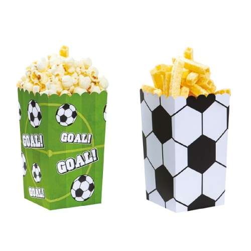 Decora Football Popcorn Boxes, 6 pcs