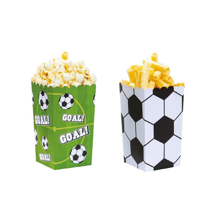 Football Popcorn Boxes, 6 pcs