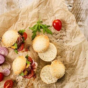 Mini-Burger Brötchen Blech Birkmann Laib und Seele