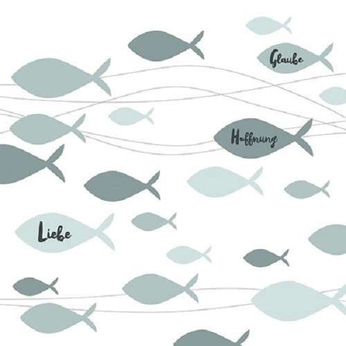 Ambiente Communion Fish Paper Napkin, 20 pcs