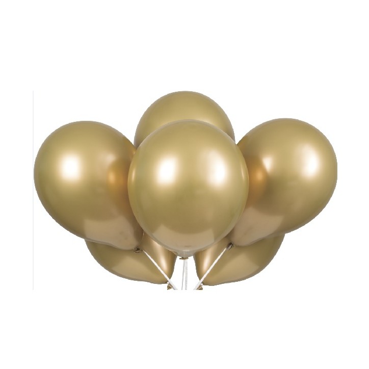 Balloons Platinum Gold, 6 pcs