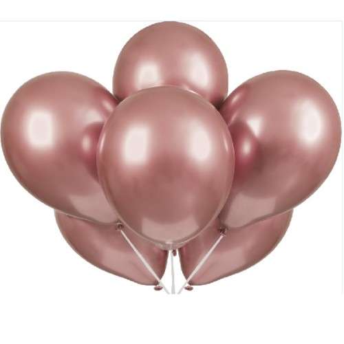 Unique Party Platinum Luftballons Rose Gold, 6 Stück