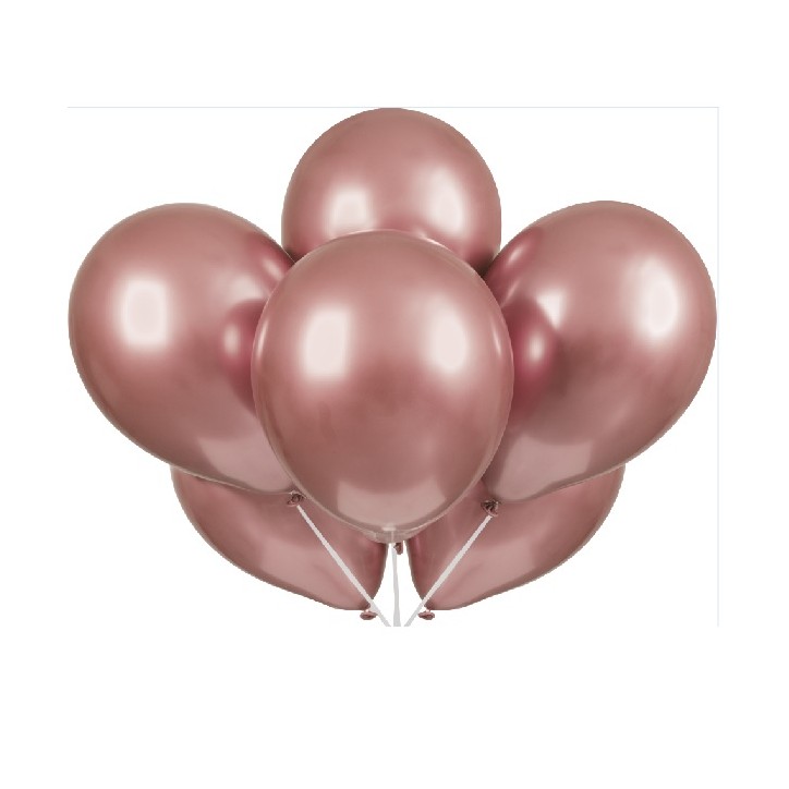 Platinum Balloons Rose Golds, 6 pcs