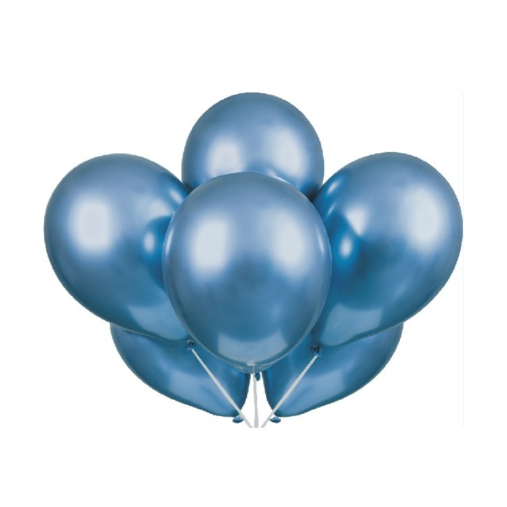 Balloons Platinum Blue, 6 pcs